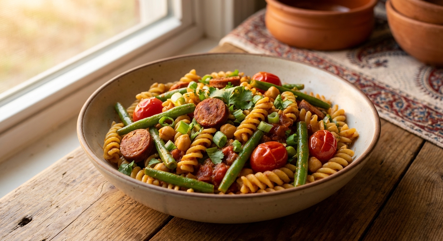 Macaroni ba Loobia Sabz (Green Beans) — Zaffaron