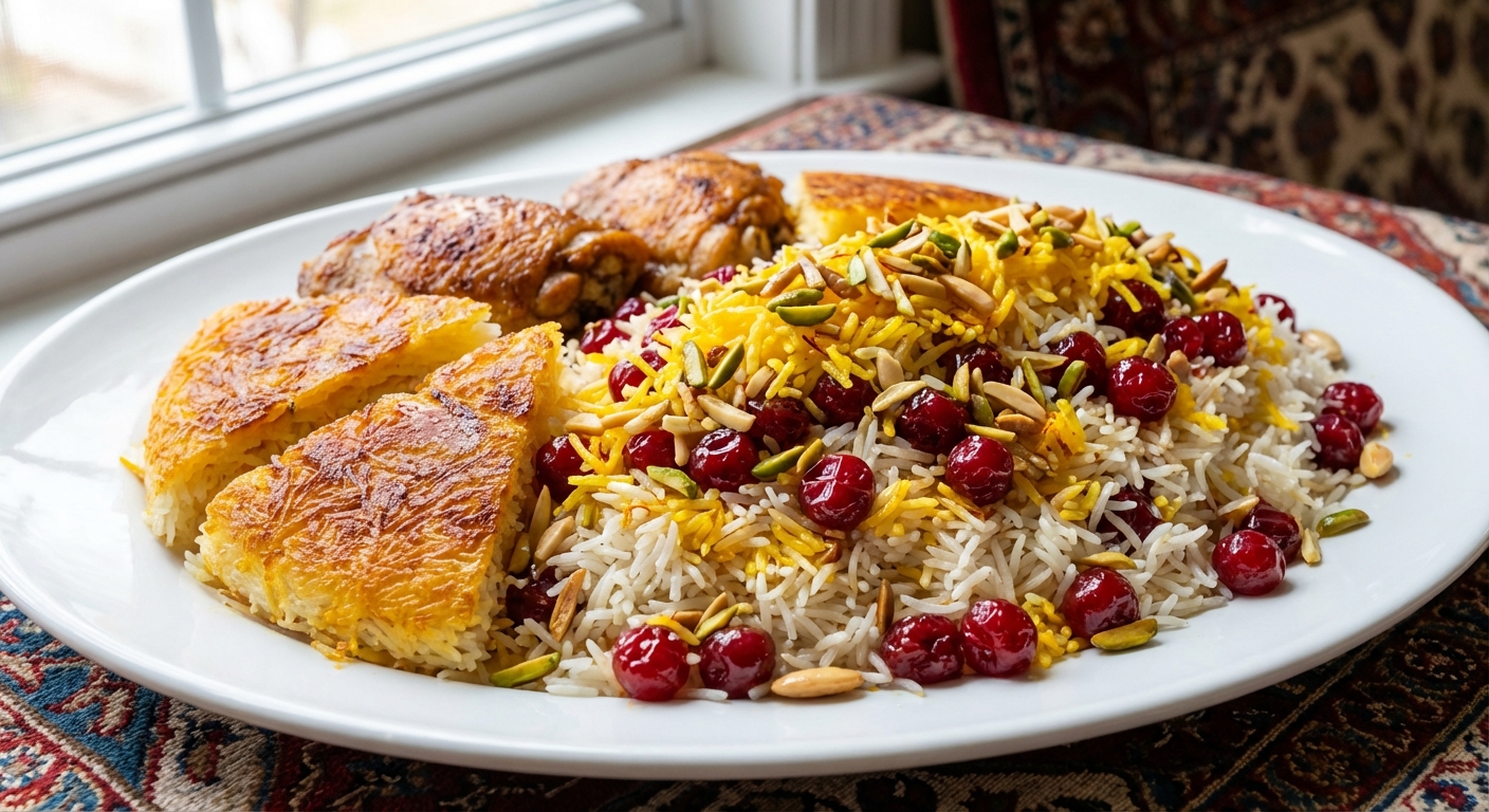 Al Baloo Albaloo Polo (Persian Sour Cherry Rice) Recipe — Zaffaron