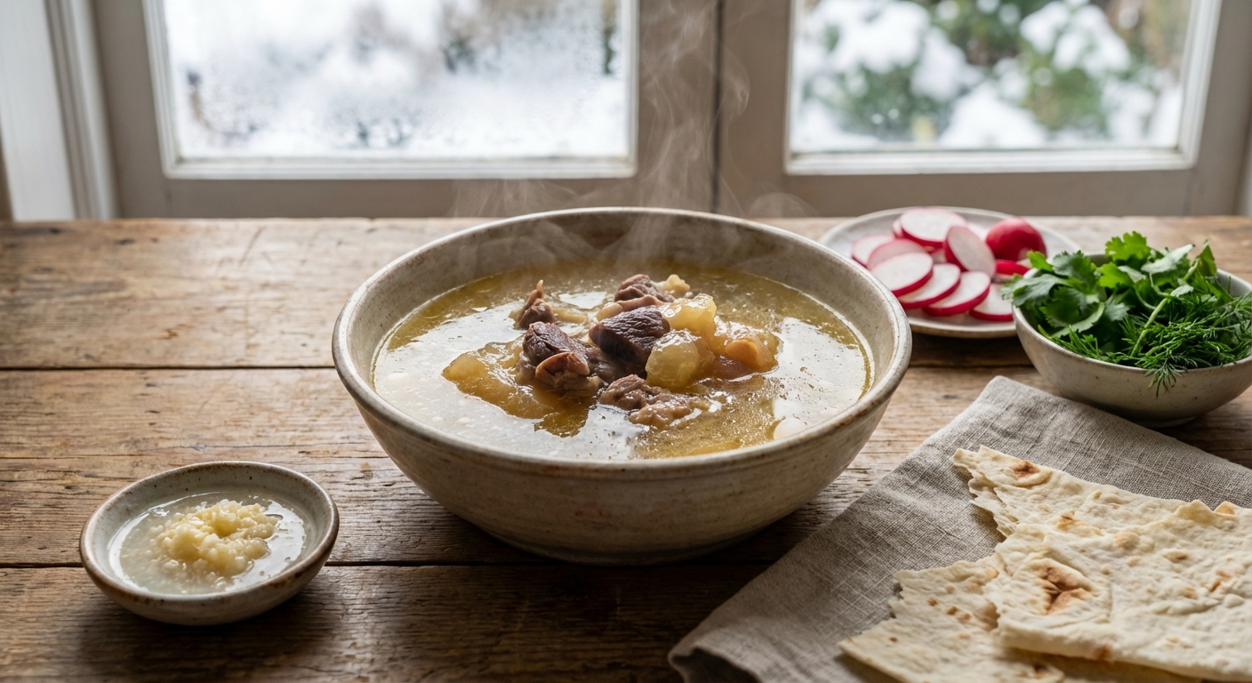Khash Rd Azerbaijani Khash (Trotters Soup) Recipe — Zaffaron
