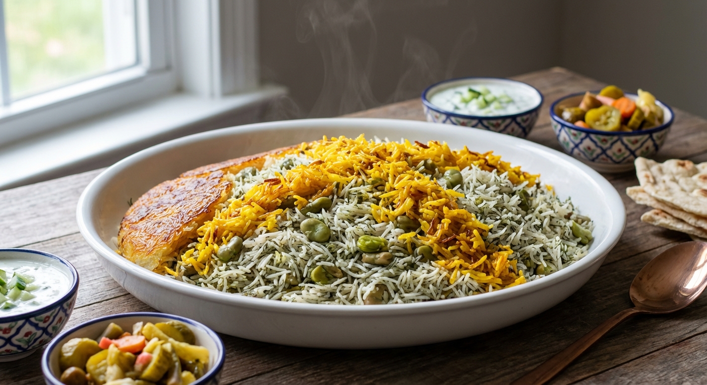 Baghali Polo Recipe (Persian Dill & Fava Bean Rice) — Zaffaron