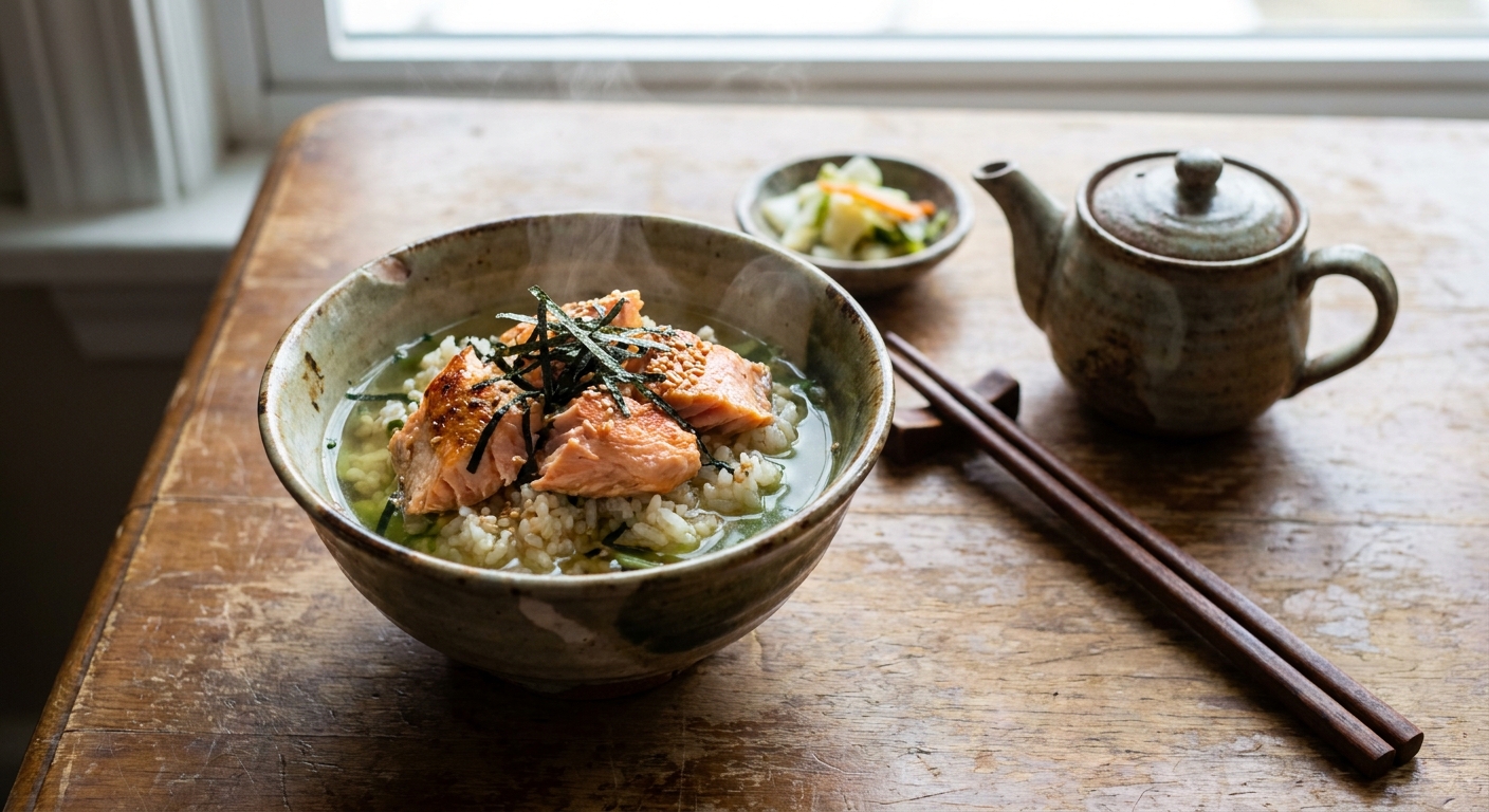 Chazuke Recipe with Salmon and Green Tea — Zaffaron