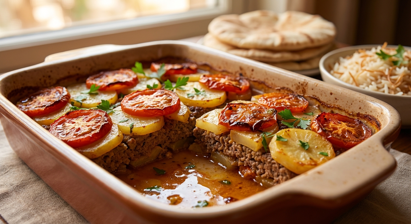 Kafta bil Sayniyeh (Lebanese Baked Kafta Tray) — Zaffaron