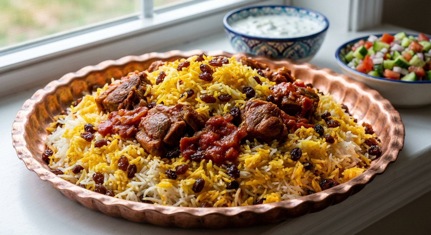 Persian Raisin Rice Kashmish Polow (Persian Raisin Rice with Lamb) — Zaffaron