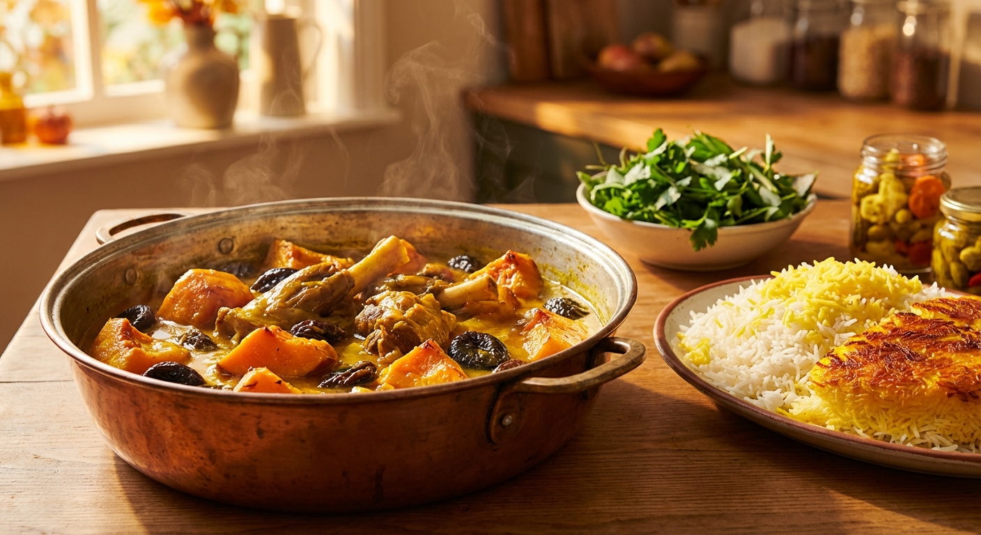 Khoresh Kadoo Halvai ba Aloo (Persian Pumpkin — Zaffaron