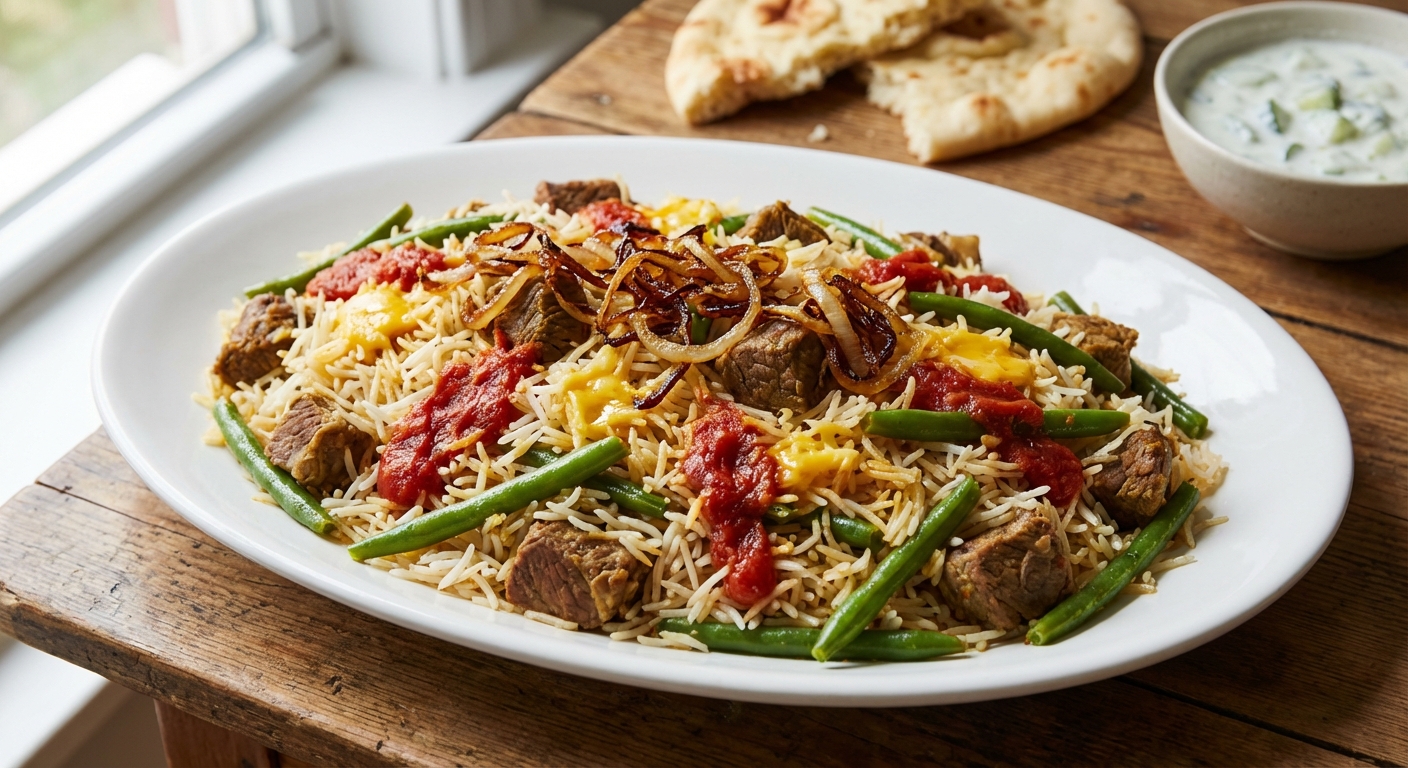 Taliban Rice Lubia Polo (Afghan Rice with Green Beans — Zaffaron