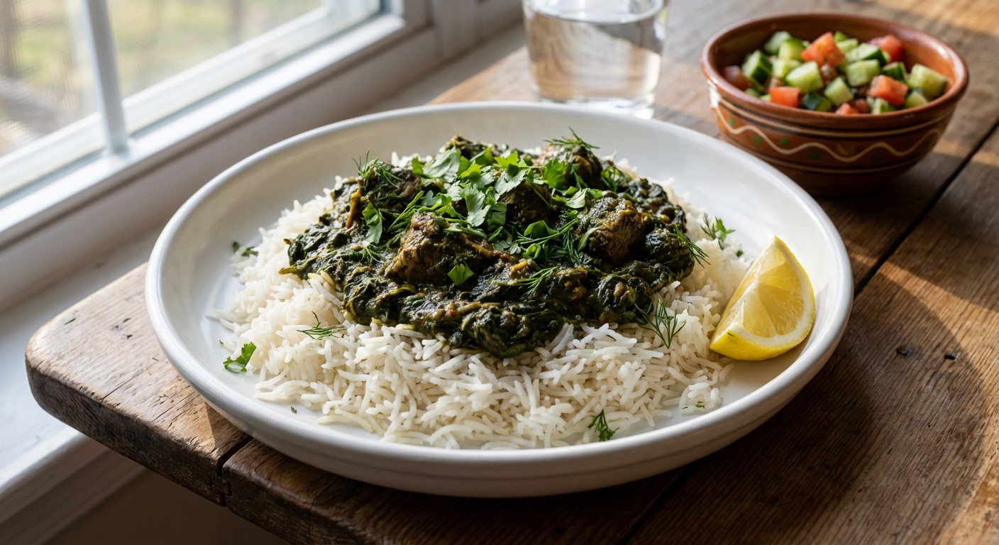 Sabzi Challow (Afghan Spinach Stew with Rice) — Zaffaron