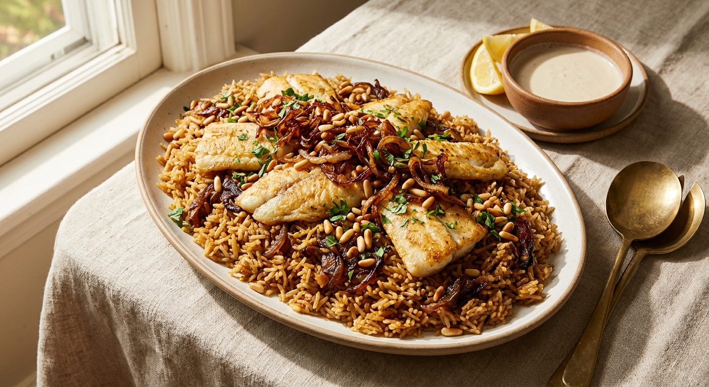Sayadieh Recipe: Lebanese Fish with Onion Rice — Zaffaron